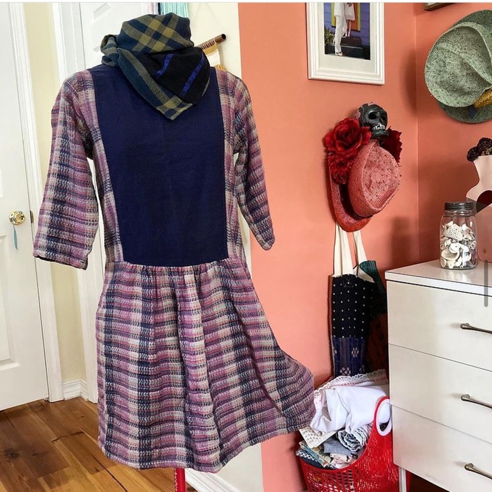 Ace & Jig Mini Peasant Dress Haze Small
